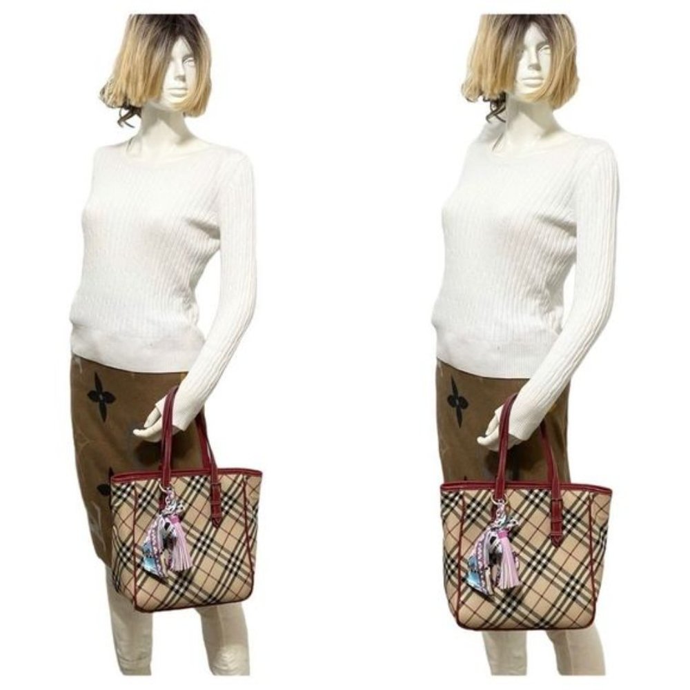 BURBERRY Nova Check Blue Label Handbag 👜 - Picture 3 of 15